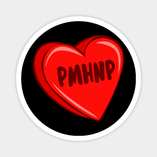 PMHNP Nurse For Valentines Day Nurse Heart Nursing Scrub Top Magnet